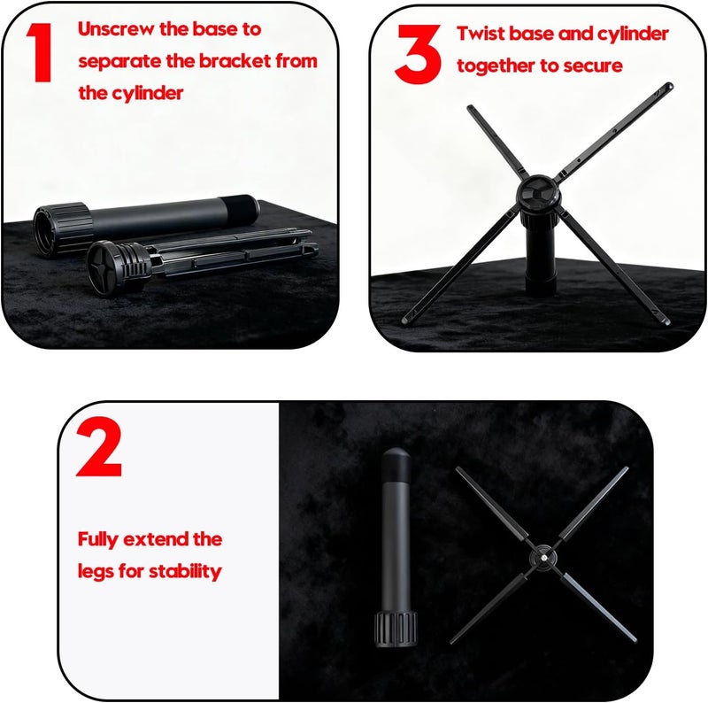 Dowite Flute Stand - Compact & Durable 4-Leg Design for Flute, Lightweight and Stable, Ideal for Home & On-the-Go Use - Image 3